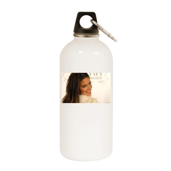 Adriana Lima White Water Bottle With Carabiner