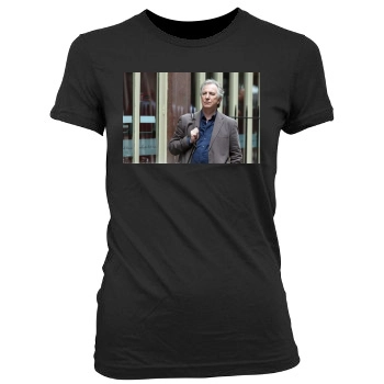 Alan Rickman Women's Junior Cut Crewneck T-Shirt