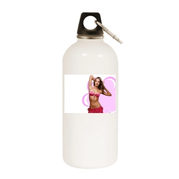 Alessandra Ambrosio White Water Bottle With Carabiner