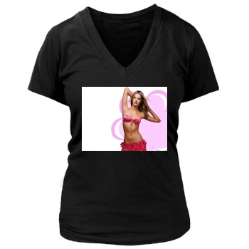 Alessandra Ambrosio Women's Deep V-Neck TShirt