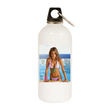 Alessandra Ambrosio White Water Bottle With Carabiner