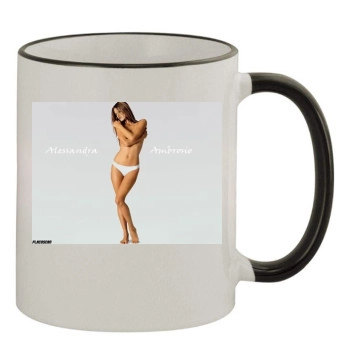 Alessandra Ambrosio 11oz Colored Rim & Handle Mug