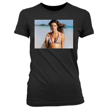 Alessandra Ambrosio Women's Junior Cut Crewneck T-Shirt