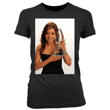 Alyson Hannigan Women's Junior Cut Crewneck T-Shirt