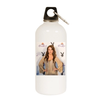 Alyssa Milano White Water Bottle With Carabiner