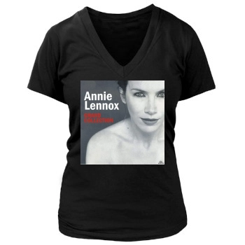 Annie Lennox Women's Deep V-Neck TShirt