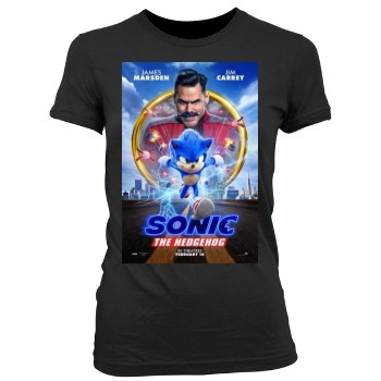 Sonic the Hedgehog (2020) Women's Junior Cut Crewneck T-Shirt