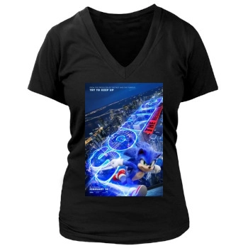 Sonic the Hedgehog (2020) Women's Deep V-Neck TShirt