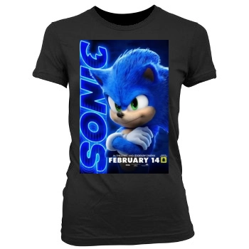 Sonic the Hedgehog (2020) Women's Junior Cut Crewneck T-Shirt