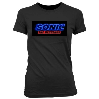 Sonic the Hedgehog (2020) Women's Junior Cut Crewneck T-Shirt