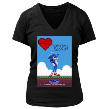 Sonic the Hedgehog (2020) Women's Deep V-Neck TShirt