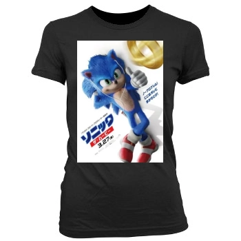 Sonic the Hedgehog (2020) Women's Junior Cut Crewneck T-Shirt