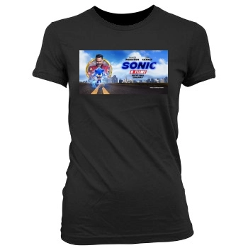 Sonic the Hedgehog (2020) Women's Junior Cut Crewneck T-Shirt