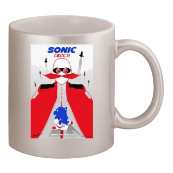 Sonic the Hedgehog (2020) 11oz Metallic Silver Mug