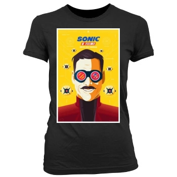 Sonic the Hedgehog (2020) Women's Junior Cut Crewneck T-Shirt