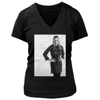 Abbie Cornish Women's Deep V-Neck TShirt