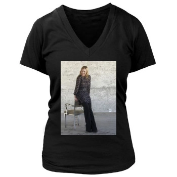 Abbie Cornish Women's Deep V-Neck TShirt