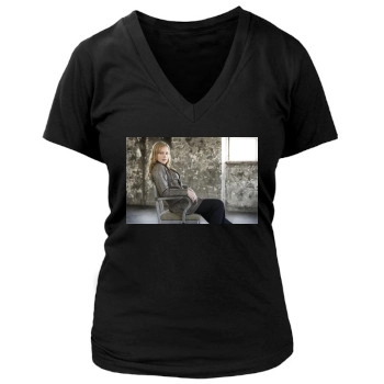 Abbie Cornish Women's Deep V-Neck TShirt