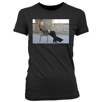 Abbie Cornish Women's Junior Cut Crewneck T-Shirt