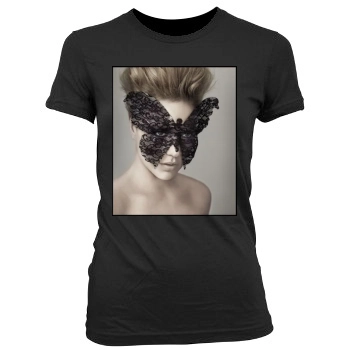 Abbie Cornish Women's Junior Cut Crewneck T-Shirt