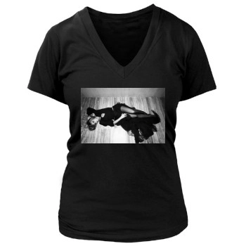 Abbie Cornish Women's Deep V-Neck TShirt