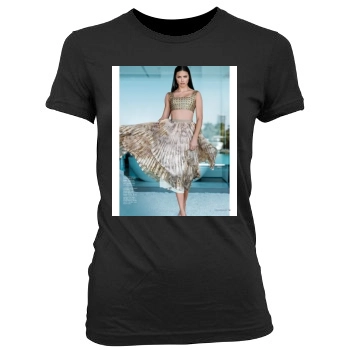 Adriana Lima Women's Junior Cut Crewneck T-Shirt