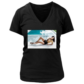 Adriana Lima Women's Deep V-Neck TShirt