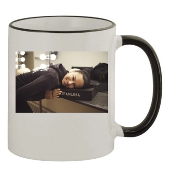 Adriana Lima 11oz Colored Rim & Handle Mug