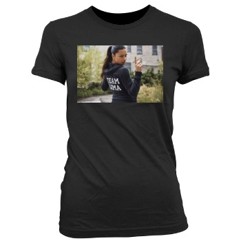 Adriana Lima Women's Junior Cut Crewneck T-Shirt