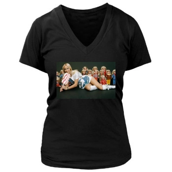 Agnetha Faltskog Women's Deep V-Neck TShirt