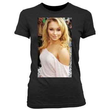 Hayden Panettiere Women's Junior Cut Crewneck T-Shirt