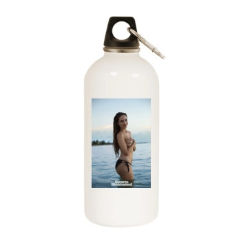 Alexa Ray Joel White Water Bottle With Carabiner