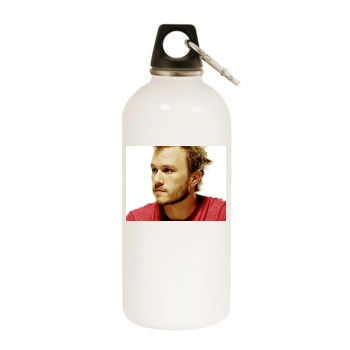 Heath Ledger White Water Bottle With Carabiner