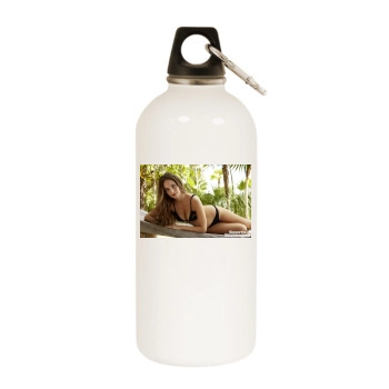 Alexa Ray Joel White Water Bottle With Carabiner