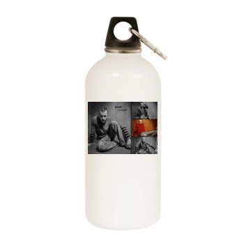 Heath Ledger White Water Bottle With Carabiner