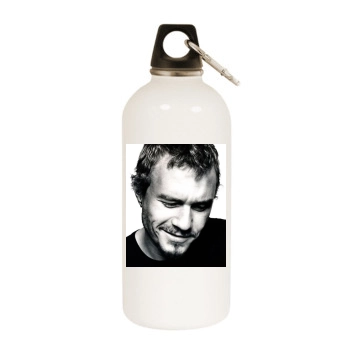 Heath Ledger White Water Bottle With Carabiner