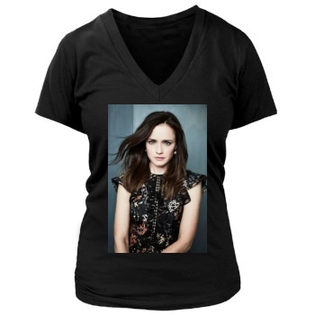 Alexis Bledel Women's Deep V-Neck TShirt