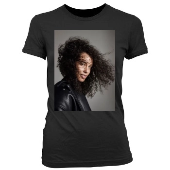 Alicia Keys Women's Junior Cut Crewneck T-Shirt