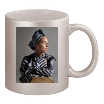 Alicia Keys 11oz Metallic Silver Mug