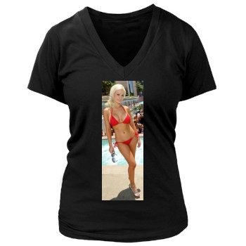 Holly Madison Women's Deep V-Neck TShirt