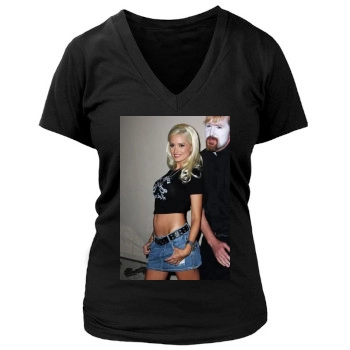 Holly Madison Women's Deep V-Neck TShirt