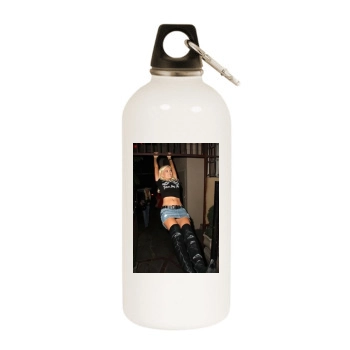 Holly Madison White Water Bottle With Carabiner