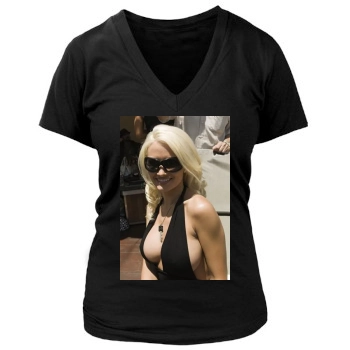 Holly Madison Women's Deep V-Neck TShirt