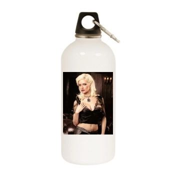 Holly Madison White Water Bottle With Carabiner