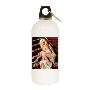 Holly Madison White Water Bottle With Carabiner