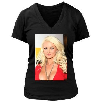 Holly Madison Women's Deep V-Neck TShirt