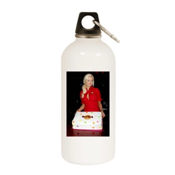 Holly Madison White Water Bottle With Carabiner