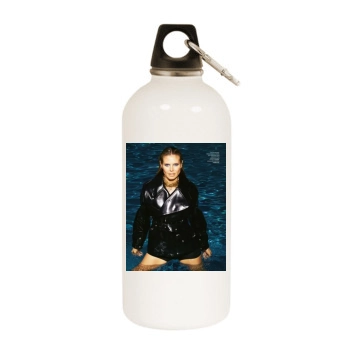 Heidi Klum White Water Bottle With Carabiner