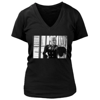 Helen Mirren Women's Deep V-Neck TShirt