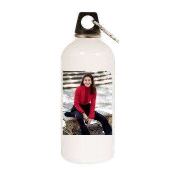 Hilary Rhoda White Water Bottle With Carabiner